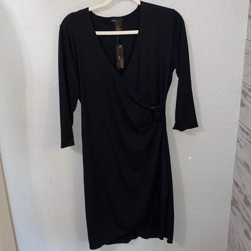 GRACE Women Size Medium Black Dress